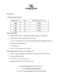 PRICE LIST SRIRACHA (ENG)